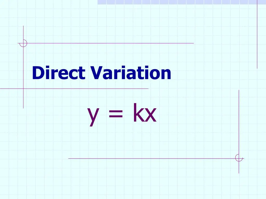 Direct Variation Real Life Examples